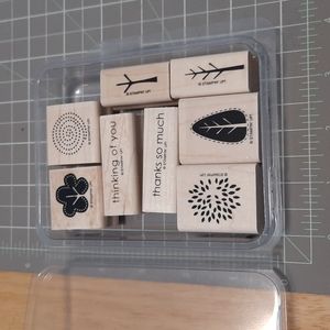 Trendy Trees Rubber Stampin Up set of 8